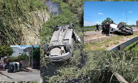 accidentes en racha: en menos de una hora tres autos volcaron en santa fe accidentes en racha: en menos de una hora tres autos volcaron en santa fe