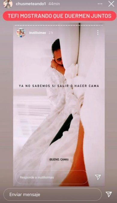 Tefi Russo publicó una foto que desmiente los rumores de crisis con el Pollo Álvarez