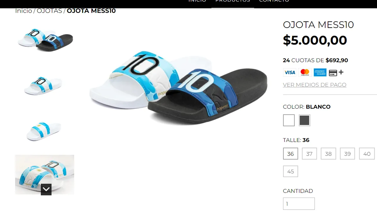 Las ojotas que usa Lionel Messi se volvieron furor en el país.