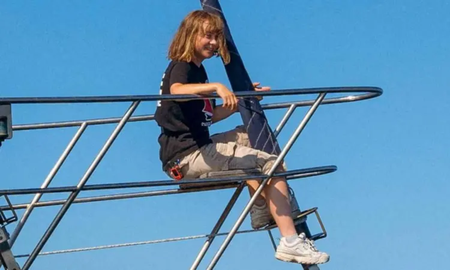 El gobierno israelí se refirió al Madleen como un barco de selfis de celebridades. El gobierno israelí se refirió al Madleen como un barco de selfis de celebridades.