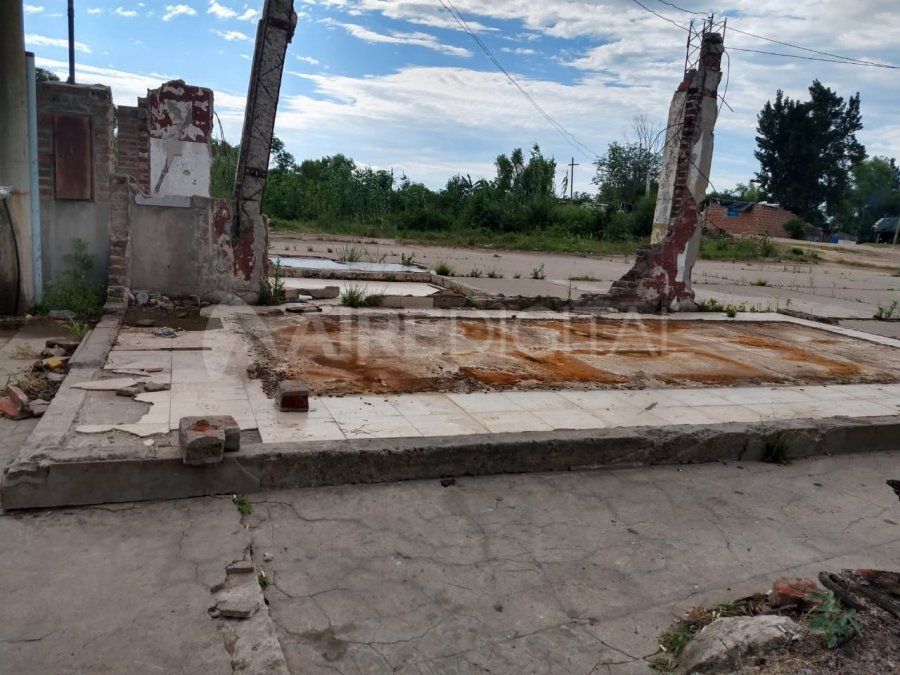 Espacio en donde estaba el destacamento policial