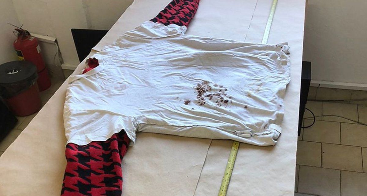 La ropa que vestía Chano el día en que fue baleado