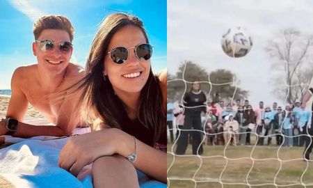 Video con la futbolera manera con la que Julián Álvarez y Emilia Ferrero revelaron el sexo de su primer hijo Video con la futbolera manera con la que Julián Álvarez y Emilia Ferrero revelaron el sexo de su primer hijo