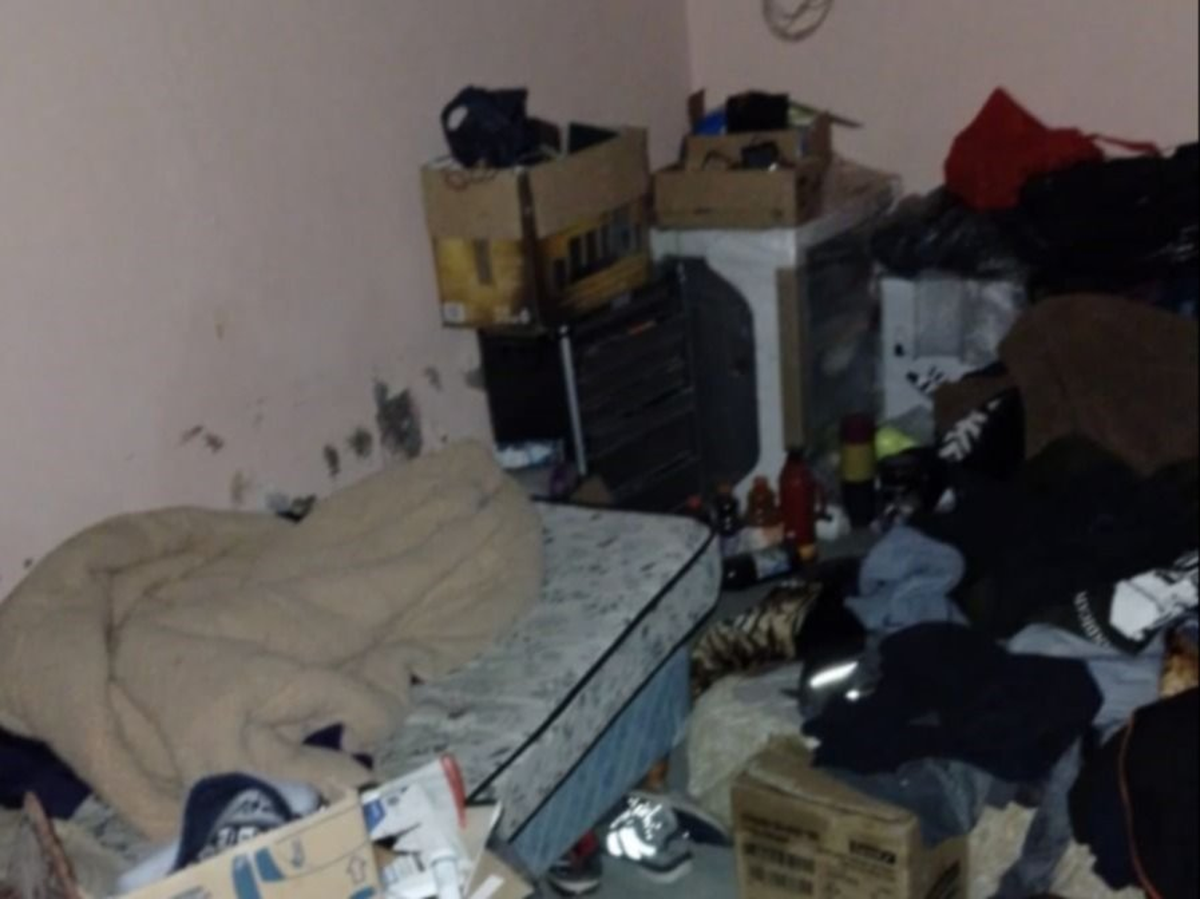 Imagen de como se encontraban viviendo las familias