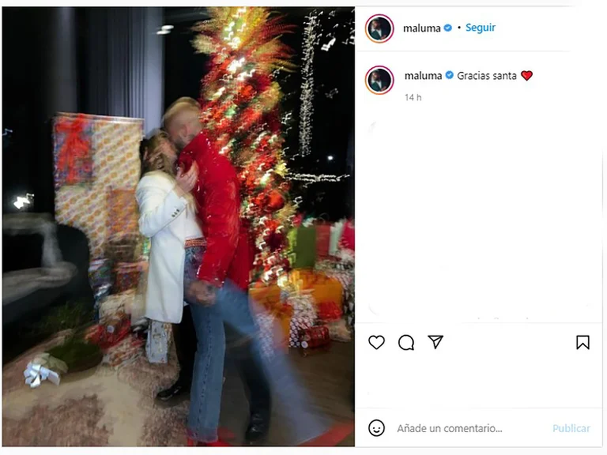 Un posteo donde el colombiano confirma su noviazgo. 