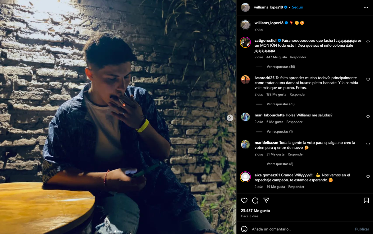 Williams López vía Instagram. Williams López vía Instagram.