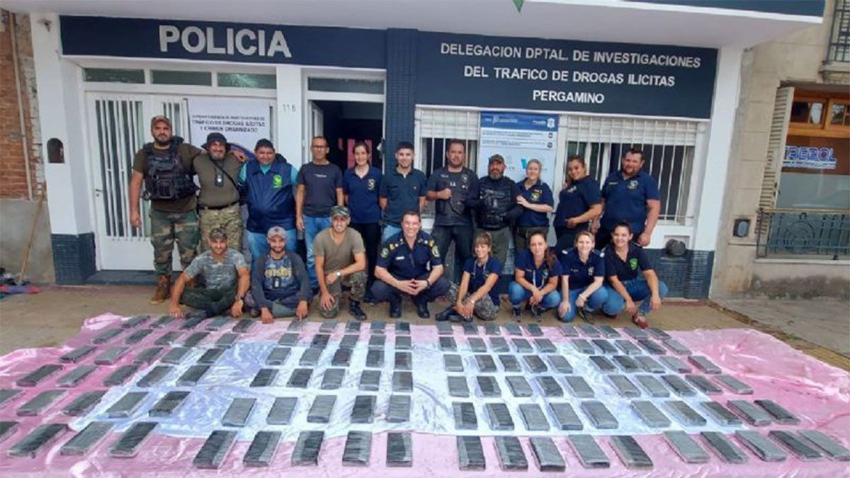 La delegaci&oacute;n de tr&aacute;fico de drogas de Pergamino llev&oacute; a cabo la investigaci&oacute;n de la banda de la que detuvieron a cuatro miembros.&nbsp;