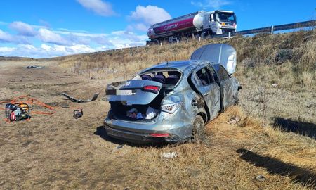 El vehículo involucrado en el accidente fatal. El vehículo involucrado en el accidente fatal.