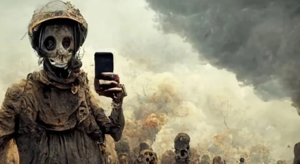 También hay otras imágenes que muestran a personas fotografiándose con el planeta Tierra de espaldas.