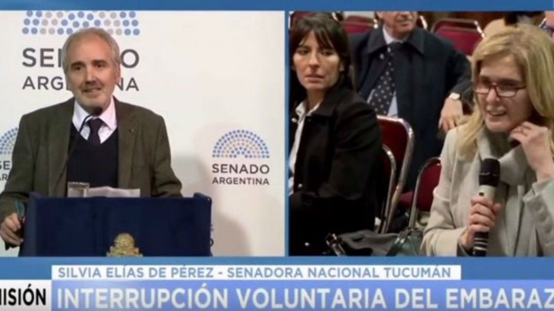 El papelón de una senadora “provida” con un biólogo