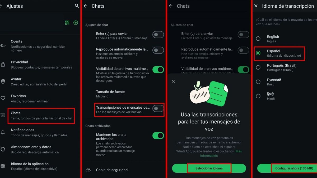 El paso a paso para activar la nueva función de WhatsApp. El paso a paso para activar la nueva función de WhatsApp.