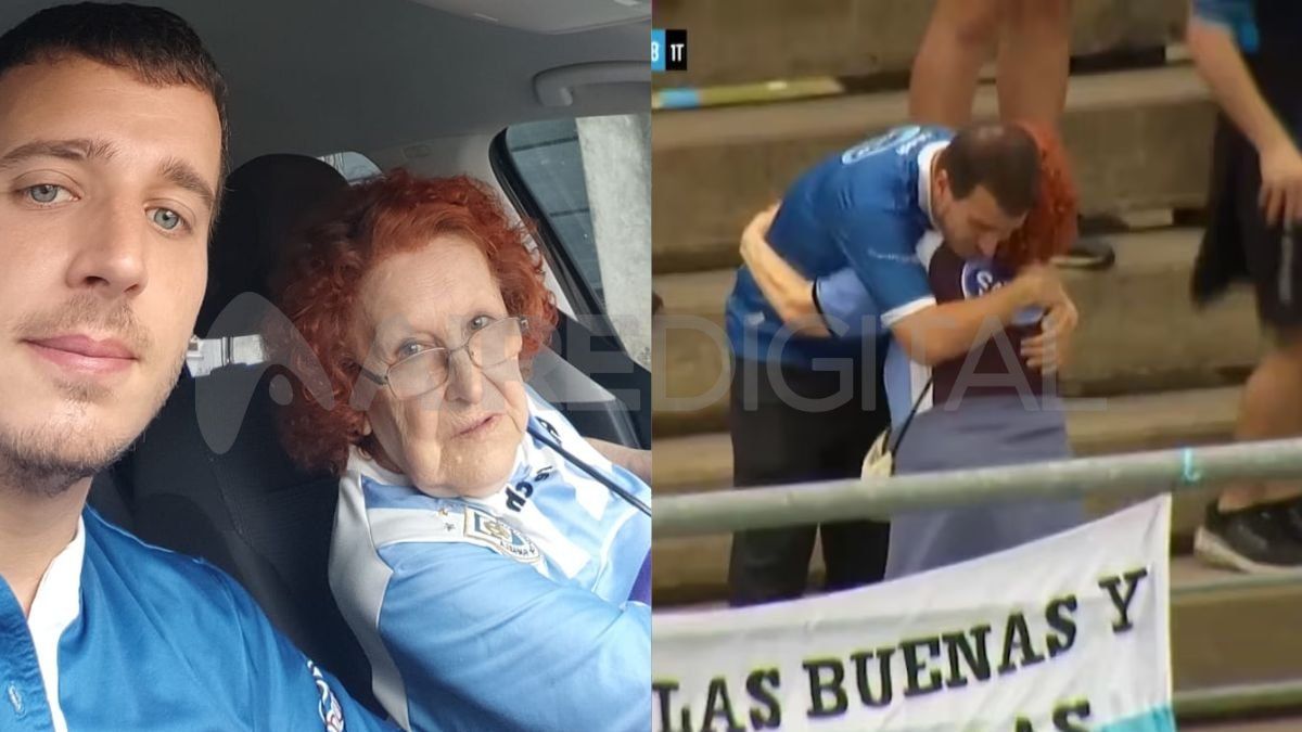 La abuela de Atlético de Rafaela y su nieto que emocionaron a todos: Una alegría incomparable