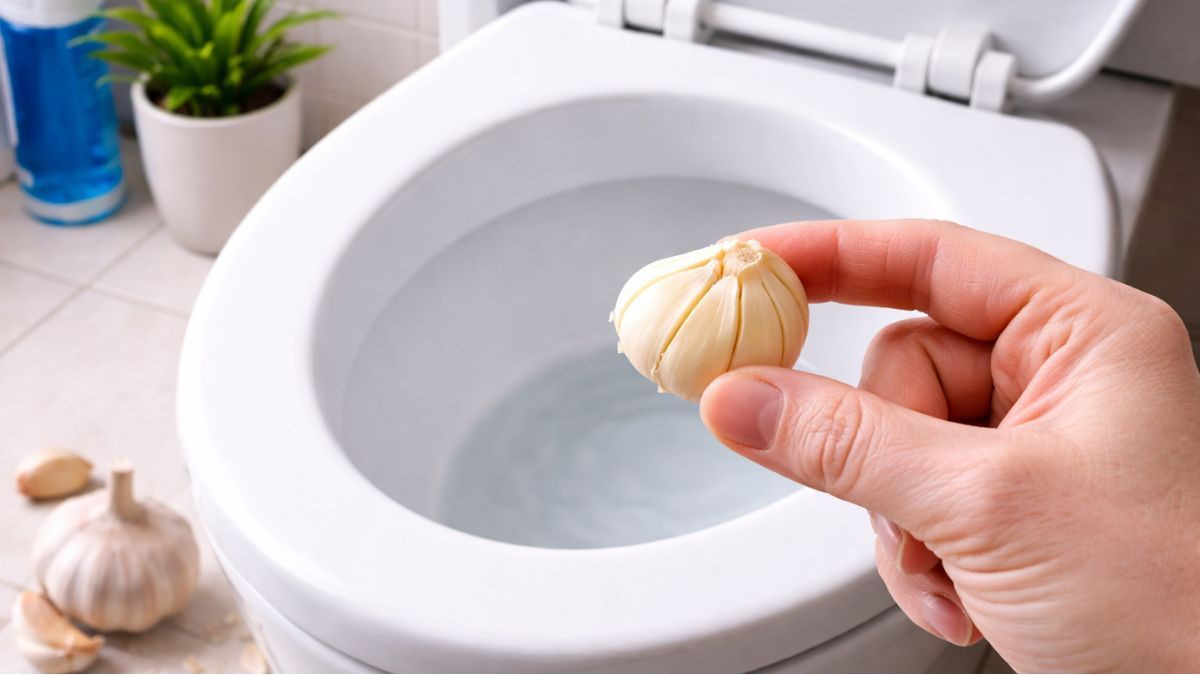 El truco con ajo en el inodoro volvió viral este truco.