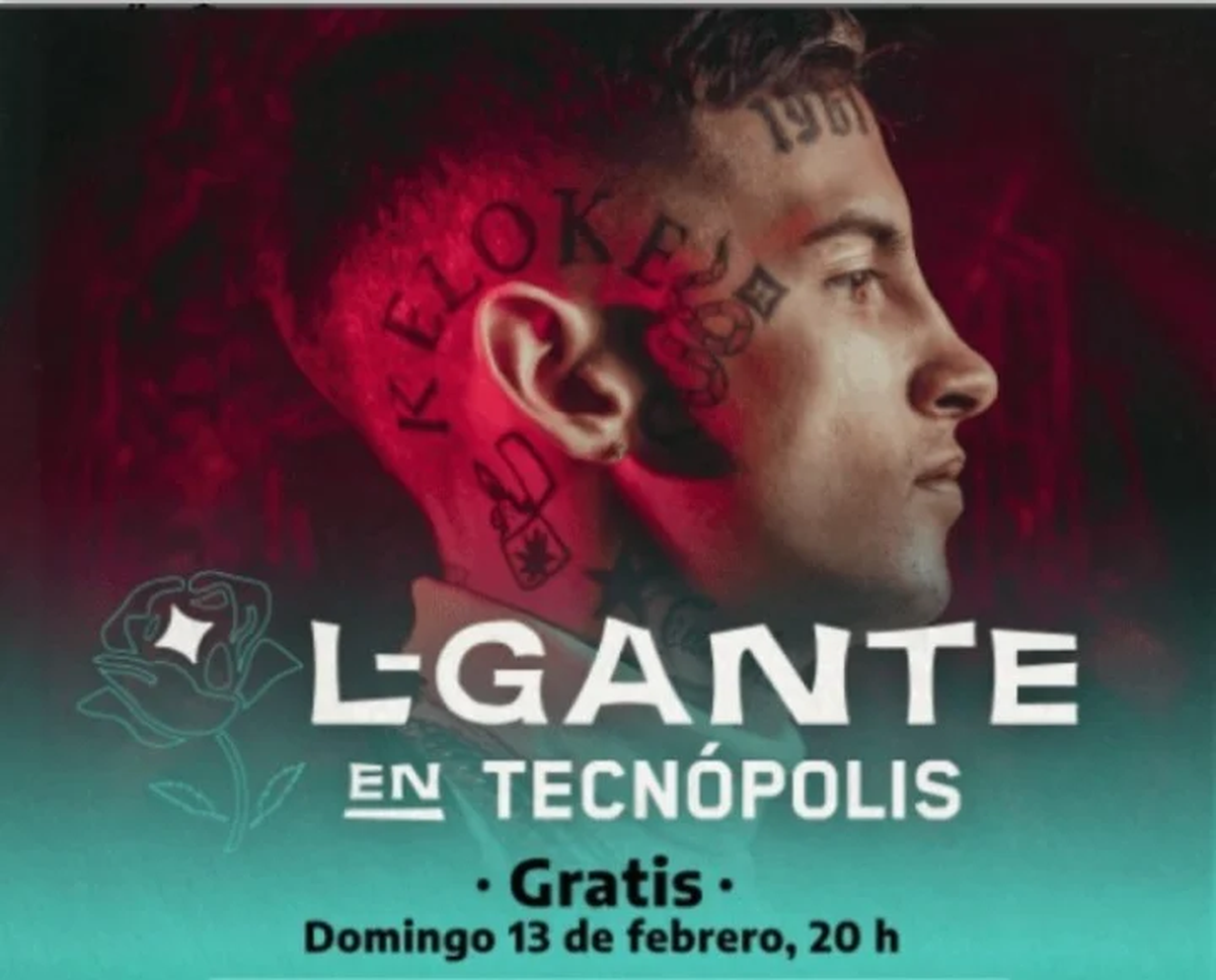 L-Gante se presentará en Tecnópolis el 13 de febrero.