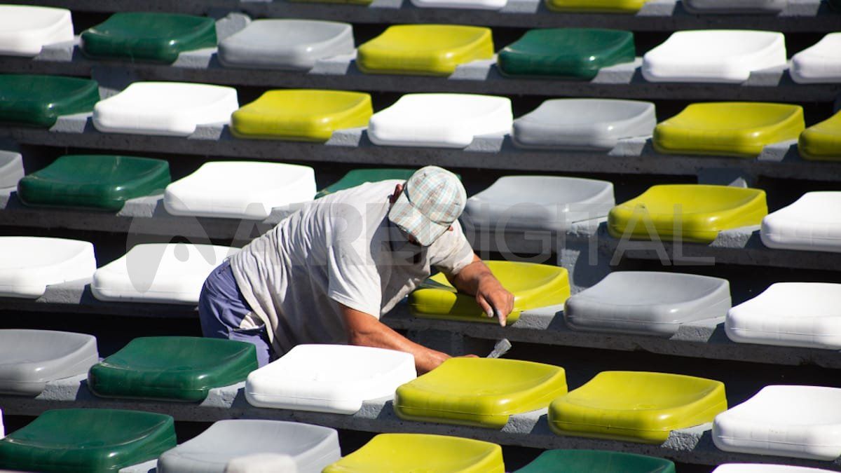 Obras en el Anfiteatro Parque del Sur.