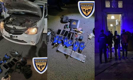 La policía los interceptó en calle Francia al 2600 de Santa Fe tras la denuncia de un automovilista. La policía los interceptó en calle Francia al 2600 de Santa Fe tras la denuncia de un automovilista.