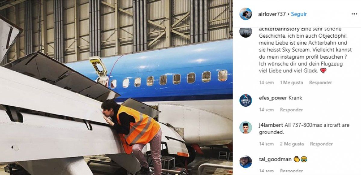 Conoció a un avión hace 6 años, se enamoró y ahora se va a casar con él