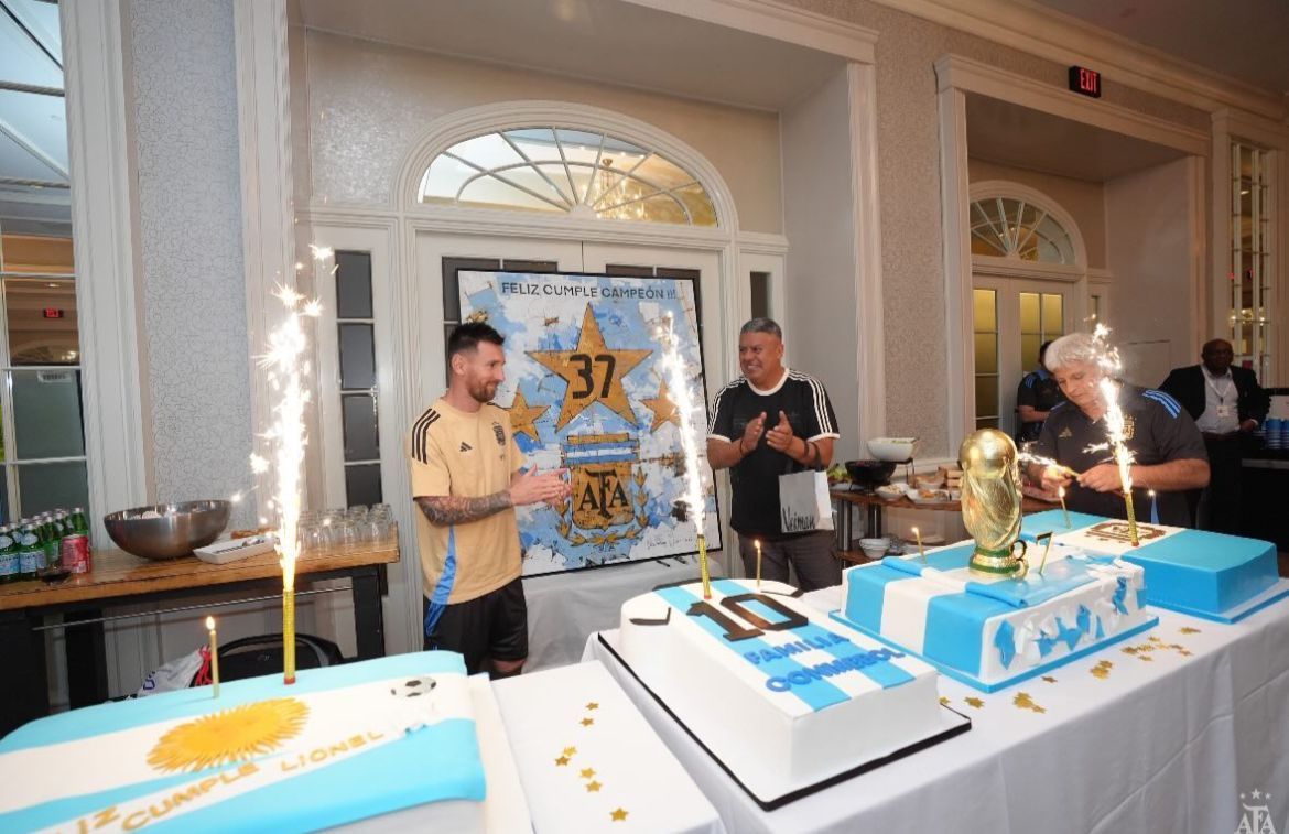 Lionel Messi celebró sus 37 años en la concentración de la Selección Argentina en plena Copa América.