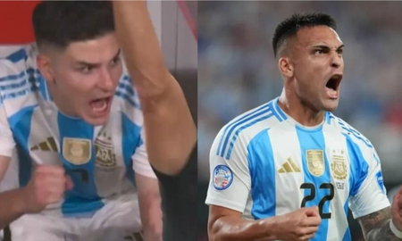 Copa América: la reacción de Julián Álvarez al gol de Lautaro Martínez en el triunfo ante Chile Copa América: la reacción de Julián Álvarez al gol de Lautaro Martínez en el triunfo ante Chile
