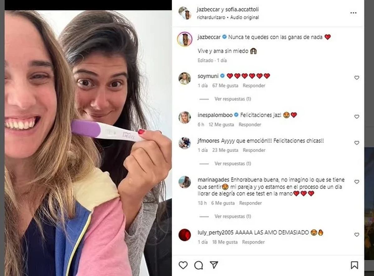 La actriz relató como vive este momento de felicidad: “Estamos felices, fue algo que buscamos y que gracias a Dios se nos dio. No podemos pedir más”.