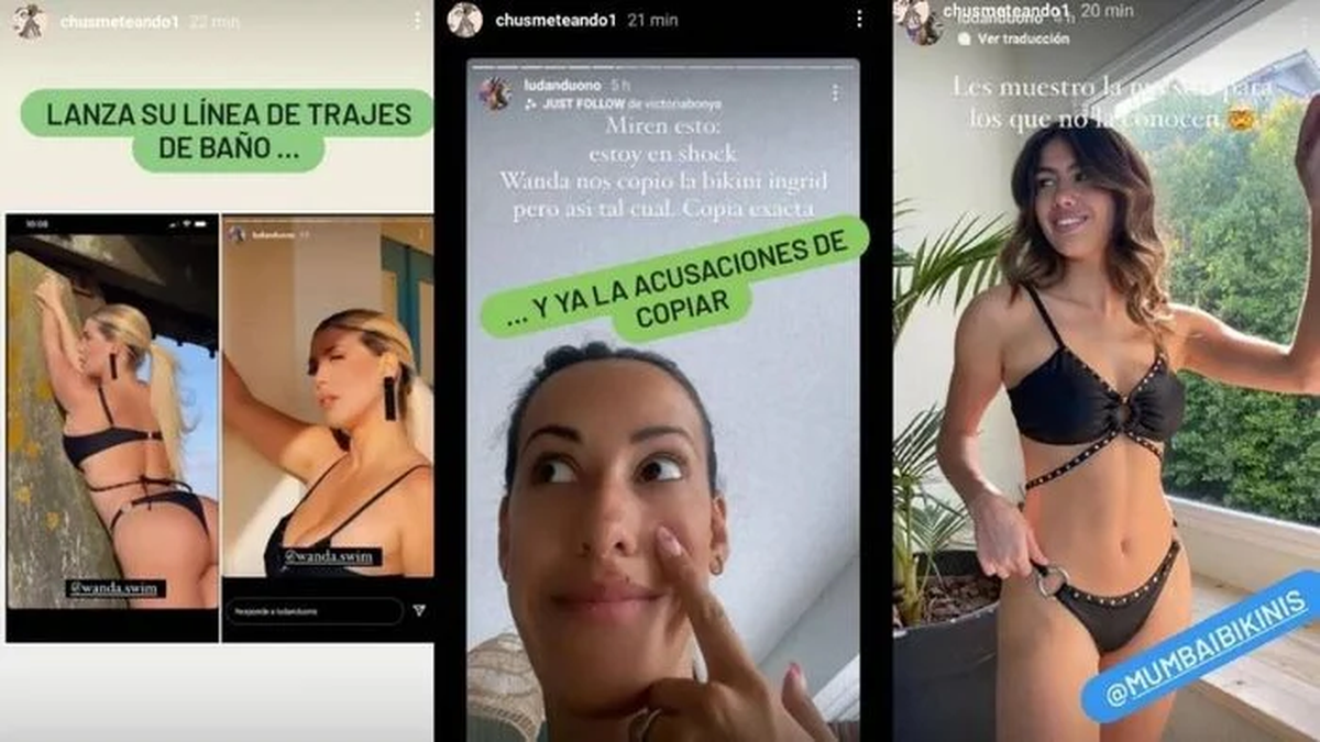 Wanda Nara acusada de plagio en su línea de bikinis. 