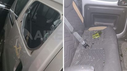 Volvía de la cancha de Colón y le agarraron el auto a puñetes, piedrazos y botellazos 