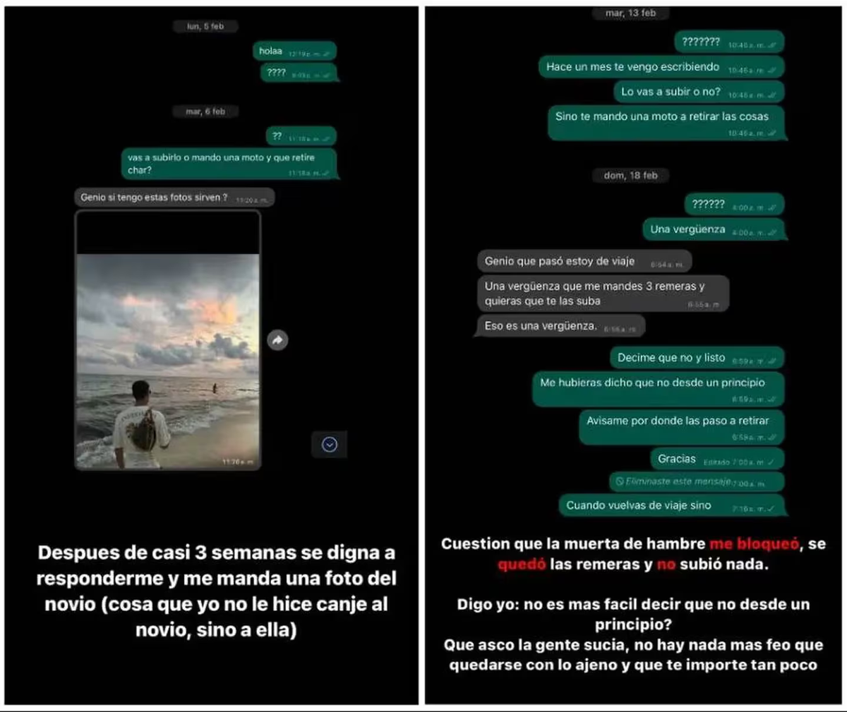 La conversación de Charlotte Caniggia con el dueño del emprendimiento. La conversación de Charlotte Caniggia con el dueño del emprendimiento.