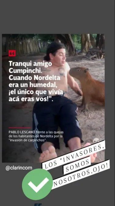 Nicole Neumann salió a defender a los carpinchos de Nordelta.