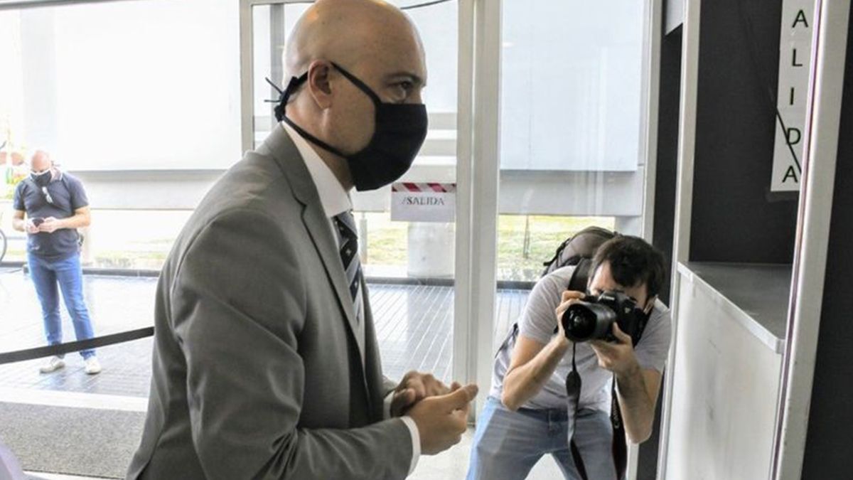 Ponce Asahad el día que fue imputado y quedó preso en el Centro de Justicia Penal.