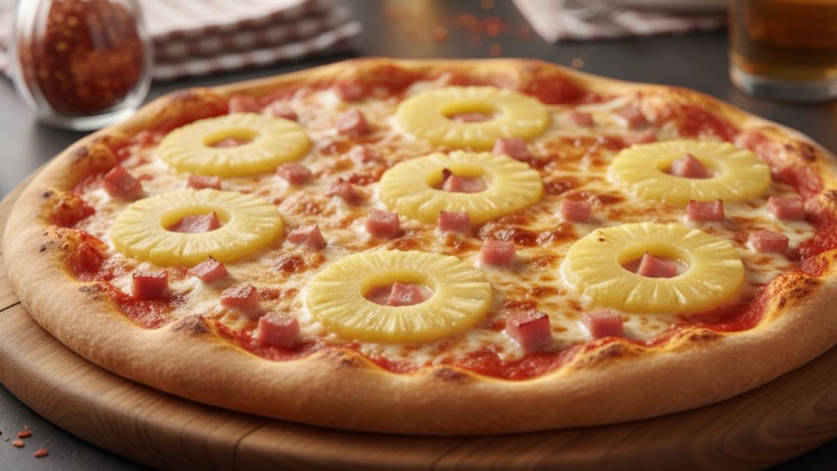 Receta para la pizza de ananá. Receta para la pizza de ananá.