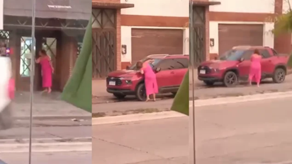 Relatos salvajes: rompió el parabrisas del auto de su ex con un martillo
