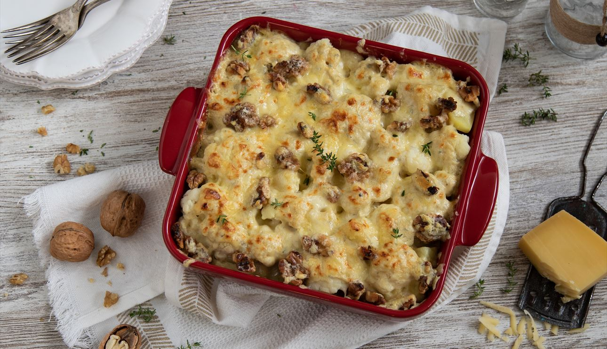 Cómo hacer coliflor al horno gratinado