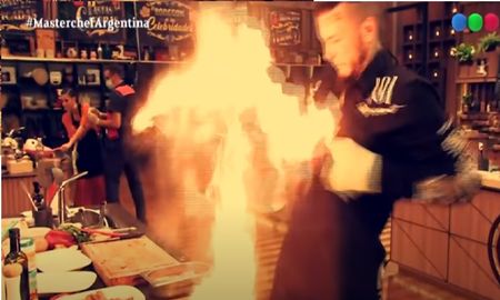 El accidente de Alex Caniggia en Masterchef Celebrity que casi termina en un incendio El accidente de Alex Caniggia en Masterchef Celebrity que casi termina en un incendio
