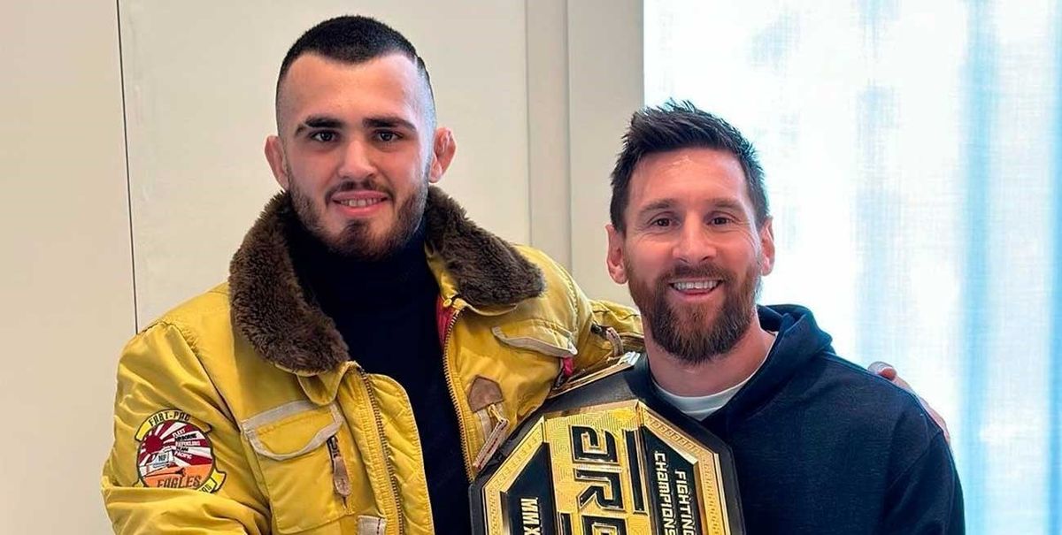 Lionel Messi recibió en su casa a Staropoli, el campeón argentino de artes marciales mixtas