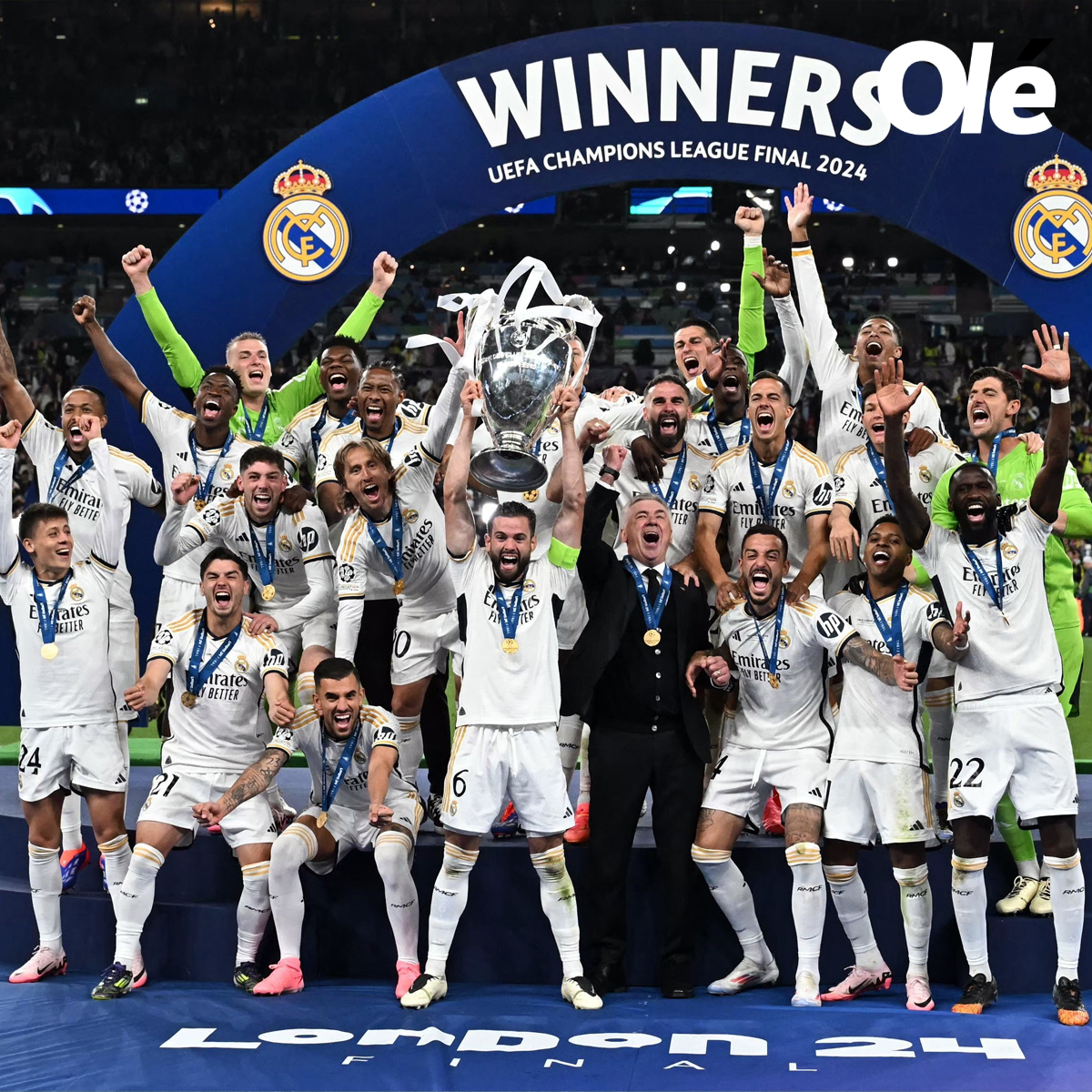 Real Madrid campeón de la Champions League: ganó su decimoquinta copa.