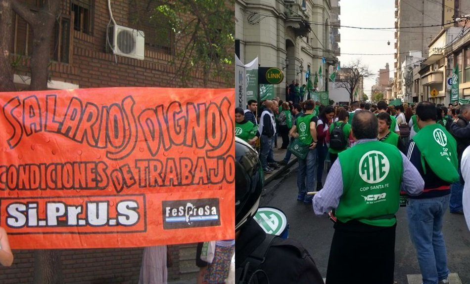 ATE y SiPrUS llevan adelante jornadas de protesta este jueves