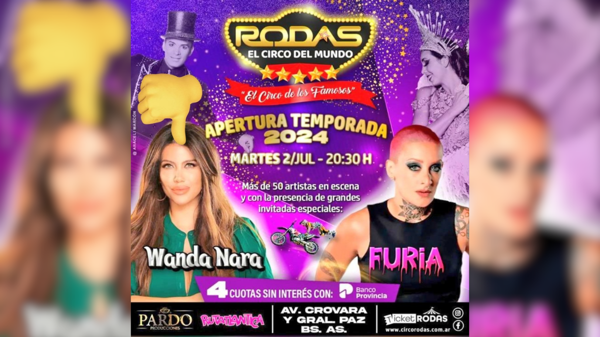 La presentación en el Circo Rodas junto a Furia Scaglione y Wanda Nara. La presentación en el Circo Rodas junto a Furia Scaglione y Wanda Nara.