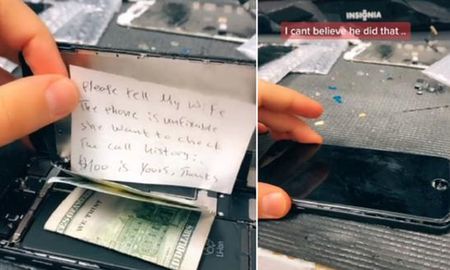 Video viral: abrió un celular para arreglarlo y encontró un mensaje inesperado acompañado de dinero. Video viral: abrió un celular para arreglarlo y encontró un mensaje inesperado acompañado de dinero.
