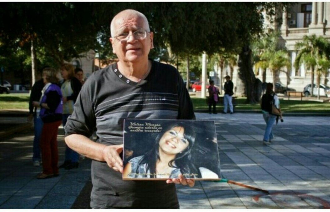Juan Monzón, papá de Melina, siempre sostuvo que Silva había sido el responsable de la muerte de su hija