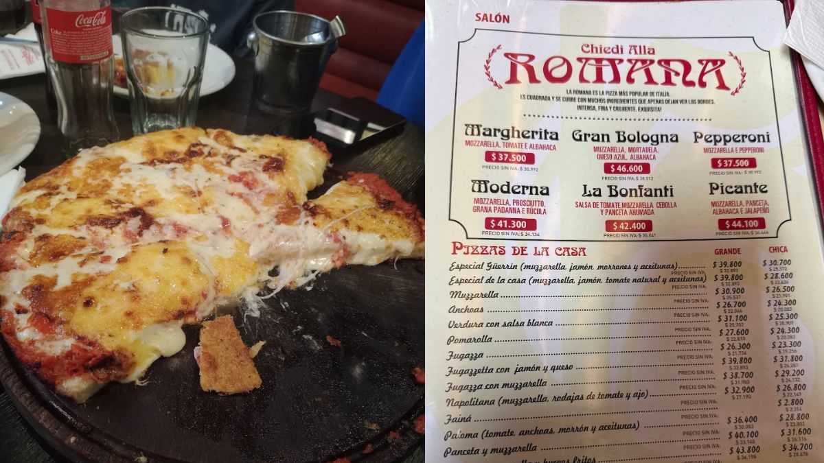 Cuánto cuesta una grande de muzzarella en Güerrín