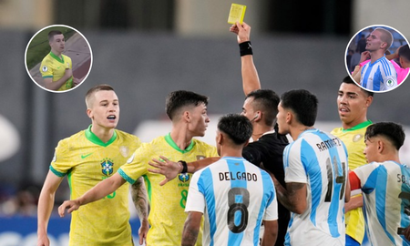 Escándalo en el final de Argentina-Brasil: el tenso cruce entre Franco Mastantuono e Igor Serrote Escándalo en el final de Argentina-Brasil: el tenso cruce entre Franco Mastantuono e Igor Serrote