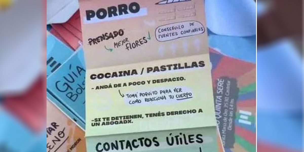 Un folleto del municipio de Morón generó mucha polémica y provocó el repudio generalizado en las redes sociales, porque decía entre otras cosas: “Cocaína, tomá poquito”.
