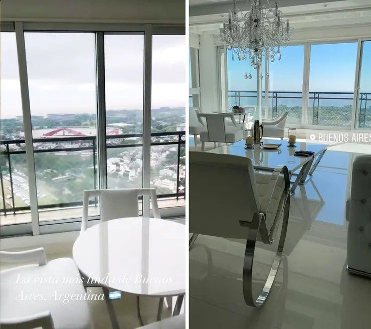 El departamento de Wanda Nara a principios de diciembre. 