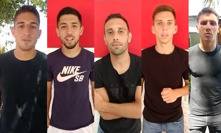 Cinco jugadores de Unión expresaron su apoyo al joven Lucio Belfiori. Cinco jugadores de Unión expresaron su apoyo al joven Lucio Belfiori.