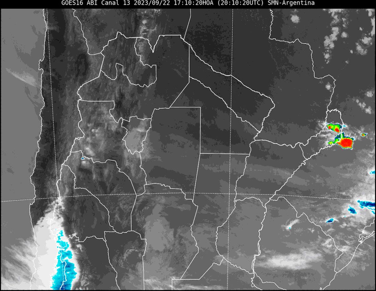 En la imagen satelital se observa nuestra provincia con nubosidad dispersa en el territorio. En la imagen satelital se observa nuestra provincia con nubosidad dispersa en el territorio.