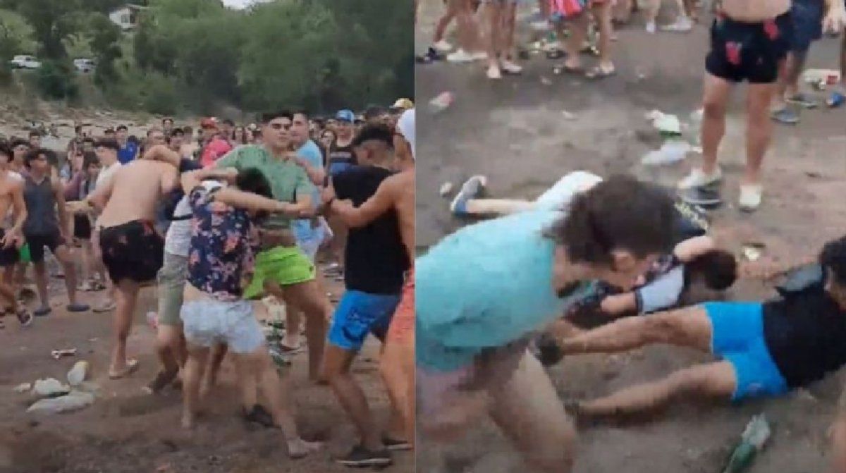 Video: brutal pelea de jóvenes que vacacionan en Córdoba