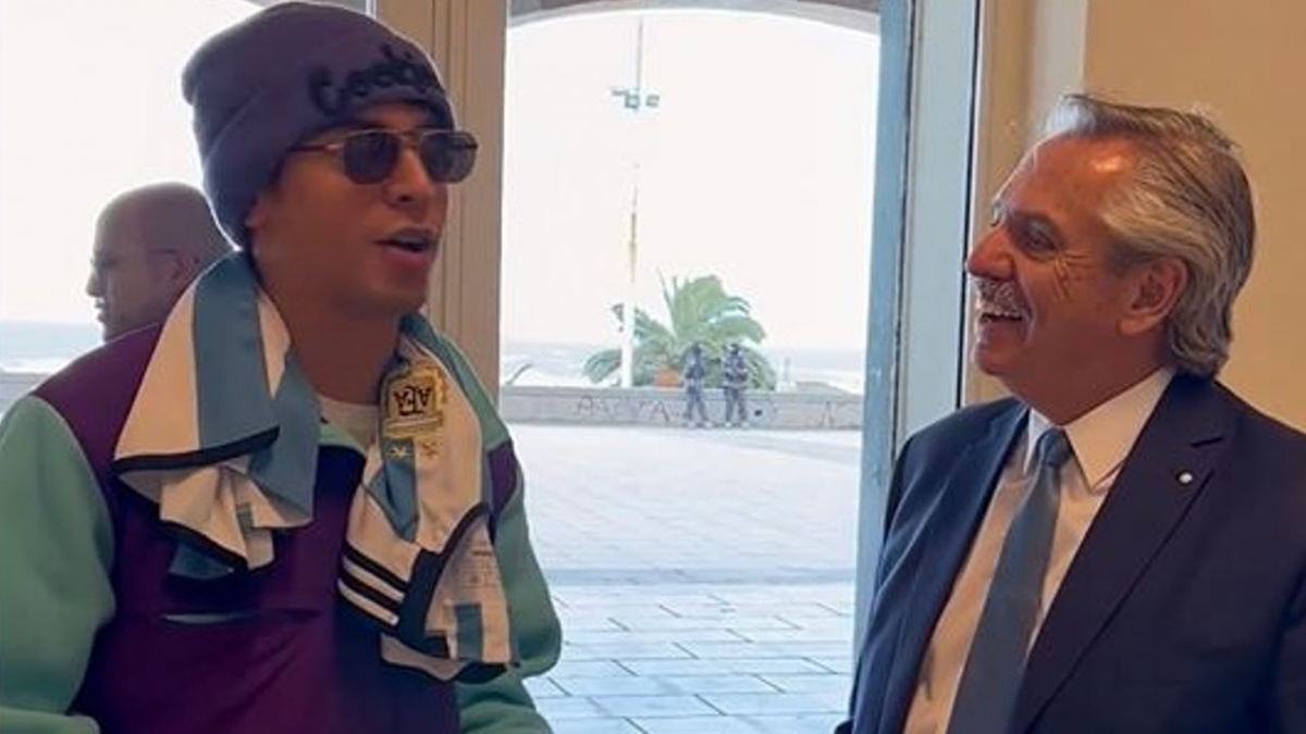 El encuentro de Rusherking y Alberto Fernández en Mar del Plata: Quería conocerte