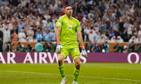Emiliano Martínez, arquero en la Selección Argentina. Emiliano Martínez, arquero en la Selección Argentina.