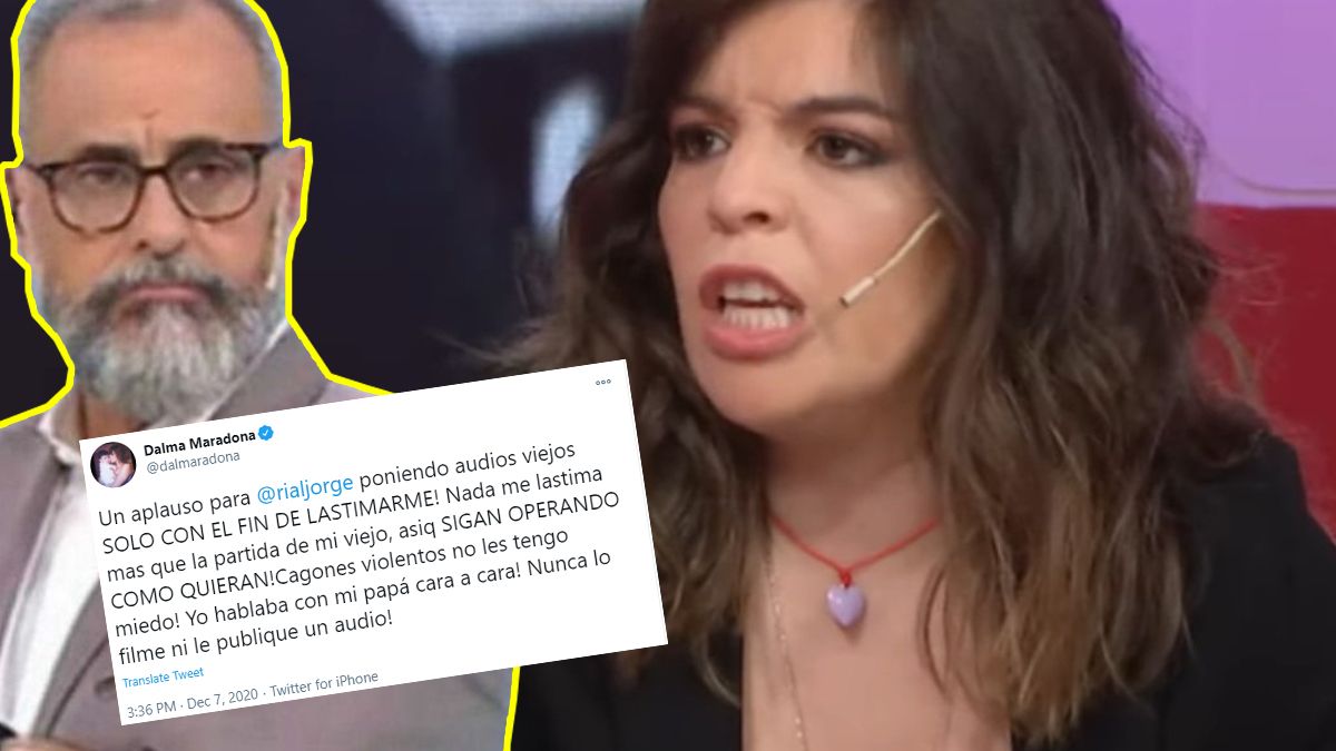 El tweet en el que Dalma Maradona estalló de ira contra Jorge Rial.
