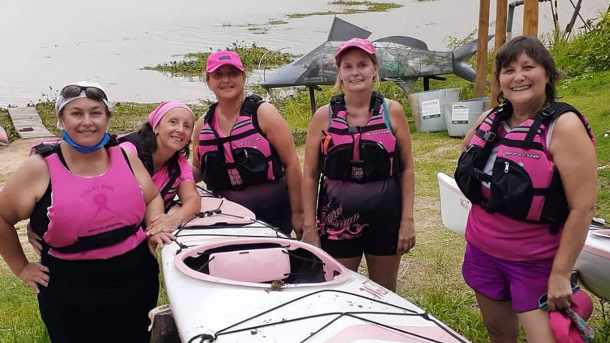 El jueves las integrantes de la agrupación conmemoran el día internacional de la lucha contra el cáncer con una expedición en kayak.